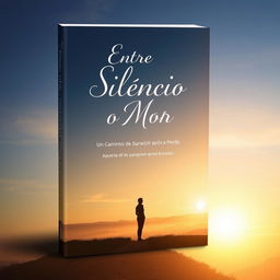 A captivating book cover design for the title 'Entre o Silêncio e o Amor: Um Caminho de Superação após a Perda'