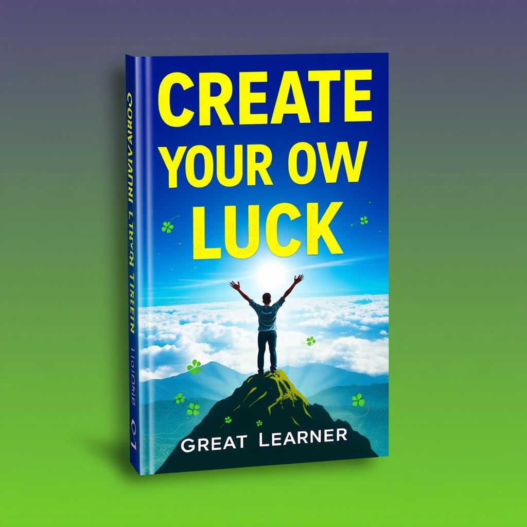 An inspiring book cover for 'Create Your Own Luck' by Great Learner