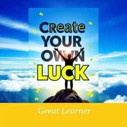 An inspiring book cover for 'Create Your Own Luck' by Great Learner