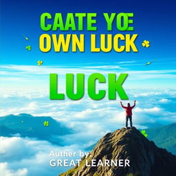 An inspiring book cover for 'Create Your Own Luck' by Great Learner