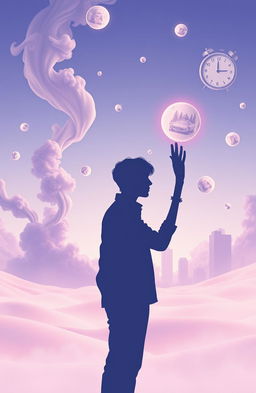 A surreal, thought-provoking scene representing the concept of identity in a world where memories are commodified