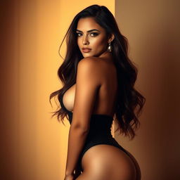 A stunning portrait of a sexy woman exuding confidence and allure