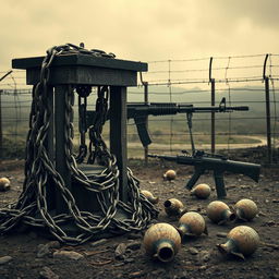 A striking and impactful depiction of a bleak and oppressive environment