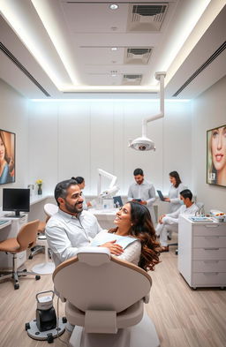 A bright and modern aesthetic dentistry clinic interior designed by Dr