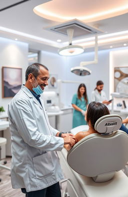 A bright and modern aesthetic dentistry clinic interior designed by Dr