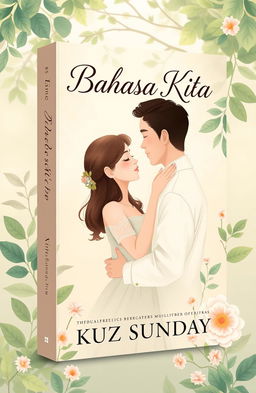 A stunning book cover design for a memoir titled 'Bahasa Kita'