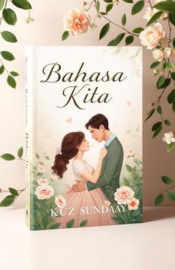A stunning book cover design for a memoir titled 'Bahasa Kita'