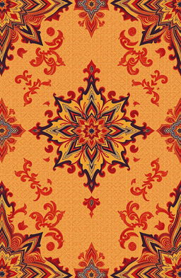 A beautiful ornate pattern featuring intricate designs inspired by traditional Middle Eastern or South Asian art