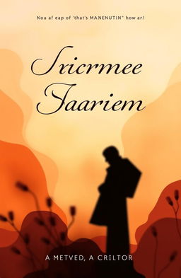 A novel cover design for a fiction book, featuring a warm and inviting color palette with a soft yet serious tone