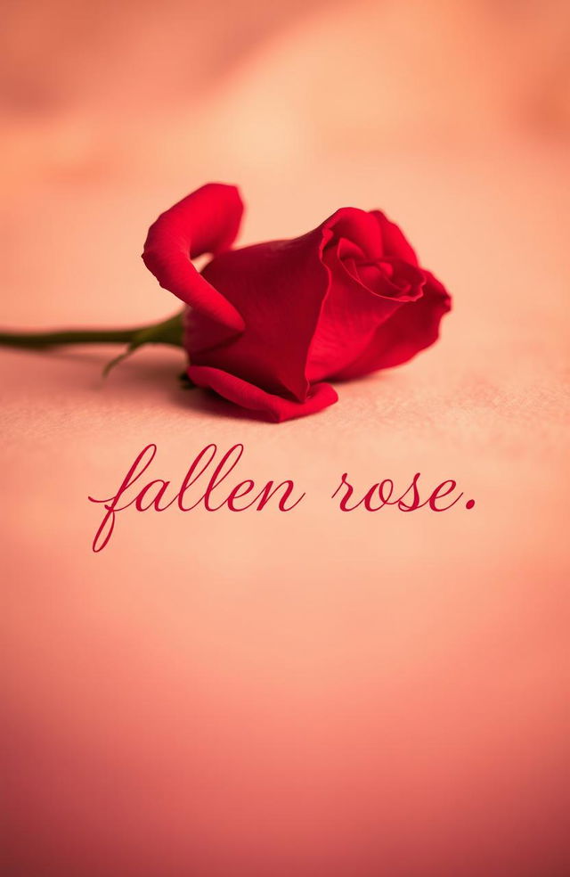 A beautifully artistic representation of a fallen rose, symbolizing elegance and fragility