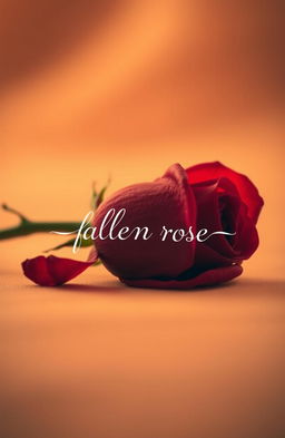 A beautifully artistic representation of a fallen rose, symbolizing elegance and fragility