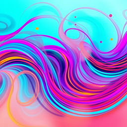 A vibrant and colorful abstract representation of sound waves, featuring dynamic movement and intricate patterns, with bright colors like turquoise, magenta, and orange blending together in a harmonious way