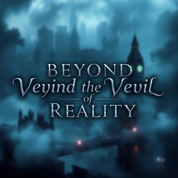 An atmospheric and captivating design that evokes supernatural elements and a sense of mystery, showcasing a blurry and enigmatic London skyline cloaked in tendrils of fog and shadows creeping in from the edges