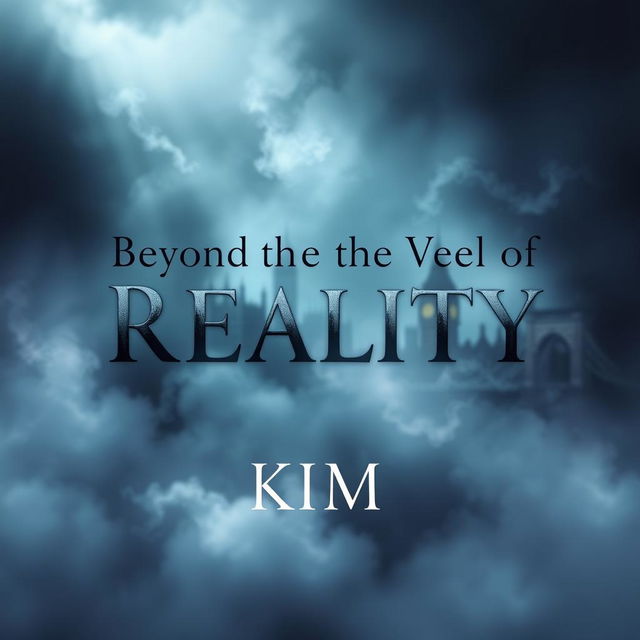 An atmospheric and captivating design titled 'Beyond the Veil of Reality', featuring the name 'KIM'