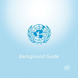 A striking and professional cover page design for a background guide, featuring the World Health Organization (WHO) logo at the center