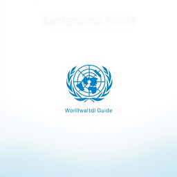 A striking and professional cover page design for a background guide, featuring the World Health Organization (WHO) logo at the center