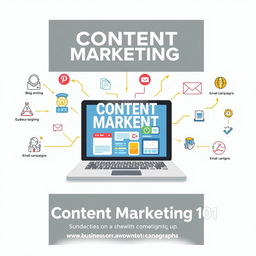 A visually appealing infographic summarizing Content Marketing 101