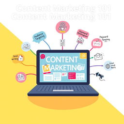 A visually appealing infographic summarizing Content Marketing 101