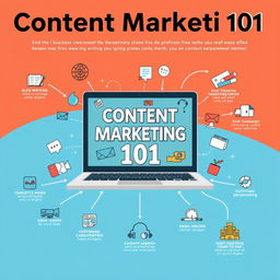 A visually appealing infographic summarizing Content Marketing 101