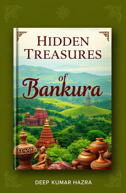 A captivating book cover design for 'Hidden Treasures of Bankura' by DEEP KUMAR HAZRA