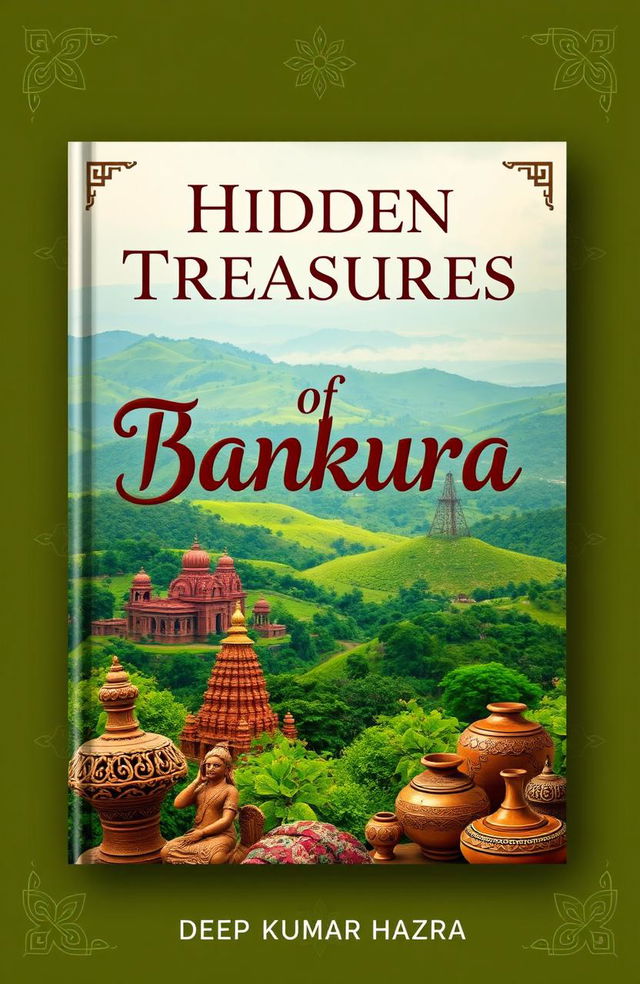 A captivating book cover design for 'Hidden Treasures of Bankura' by DEEP KUMAR HAZRA