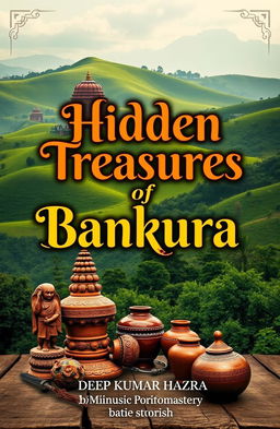 A captivating book cover design for 'Hidden Treasures of Bankura' by DEEP KUMAR HAZRA