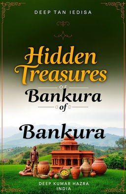 A captivating book cover design for 'Hidden Treasures of Bankura' by DEEP KUMAR HAZRA