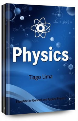 A book cover design for an eBook featuring a captivating and modern theme related to physics