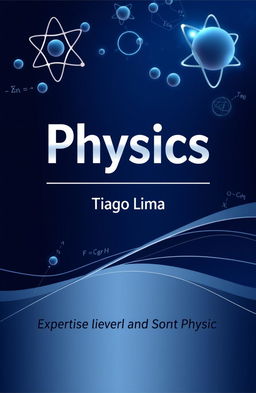 A book cover design for an eBook featuring a captivating and modern theme related to physics