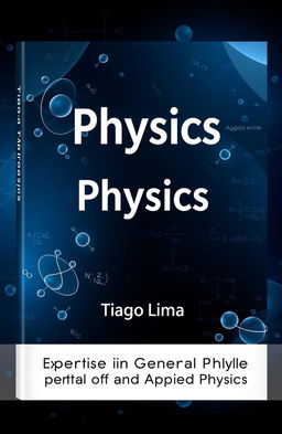 A book cover design for an eBook featuring a captivating and modern theme related to physics