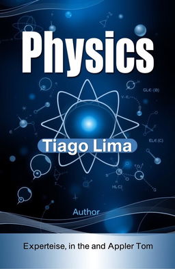 A book cover design for an eBook featuring a captivating and modern theme related to physics
