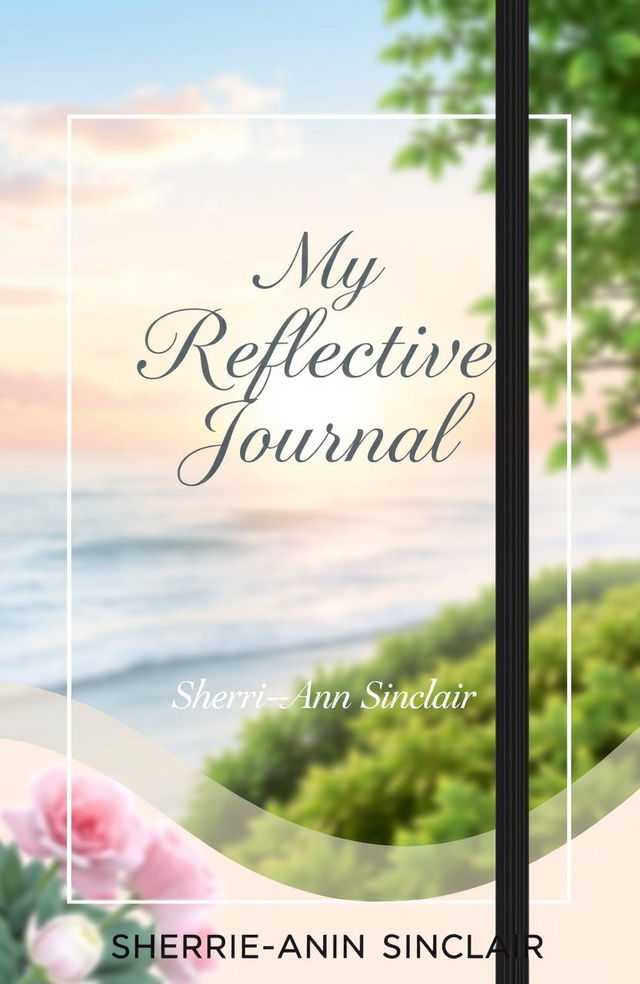 A visually appealing journal cover titled 'My Reflective Journal' designed in an elegant and calming style