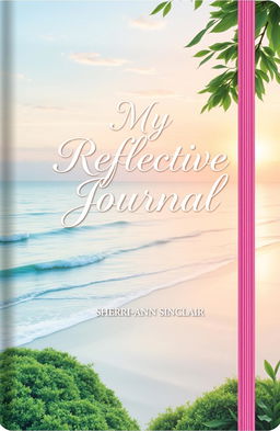 A visually appealing journal cover titled 'My Reflective Journal' designed in an elegant and calming style