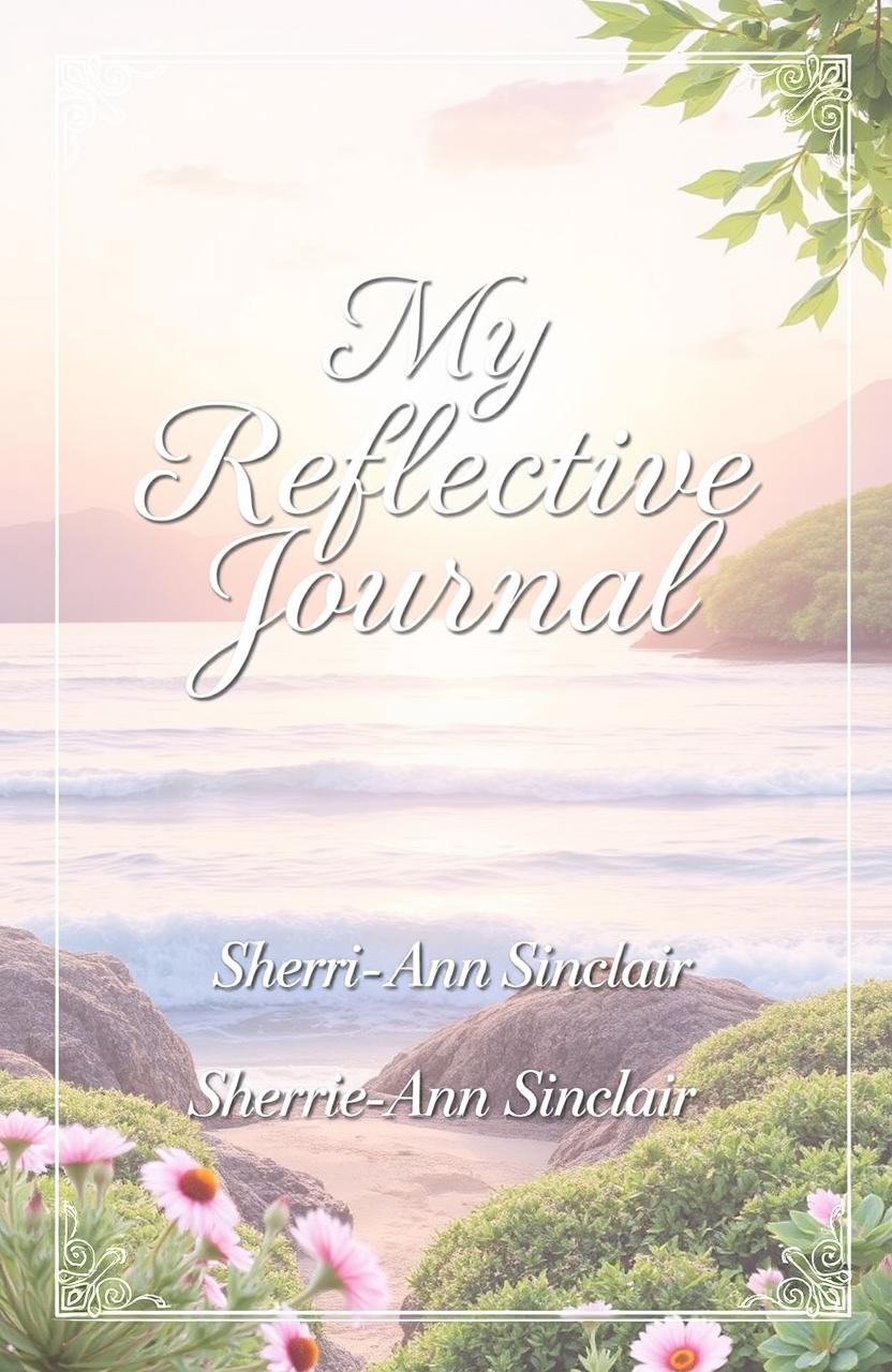 A visually appealing journal cover titled 'My Reflective Journal' designed in an elegant and calming style