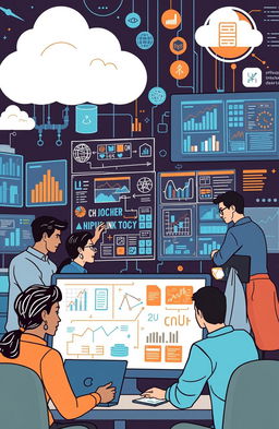 An informative illustration showcasing the concept of Data Engineering