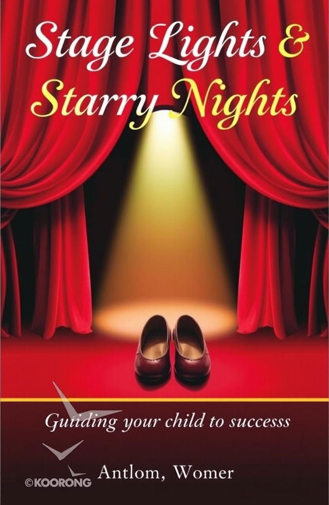 The cover of a book titled 'Stage Lights & Starry Nights: Guiding Your Child to Acting Success', showcasing a vibrant and eye-catching design