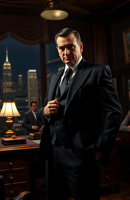 A powerful mafia boss orchestrating a dramatic revenge plot