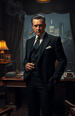 A powerful mafia boss orchestrating a dramatic revenge plot