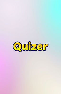 A vibrant and colorful design featuring the word 'Quizer' prominently displayed in the center