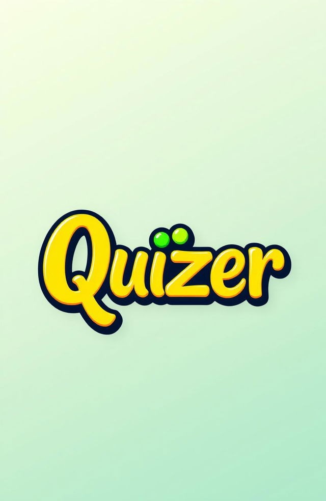 A vibrant and colorful design featuring the word 'Quizer' prominently displayed in the center