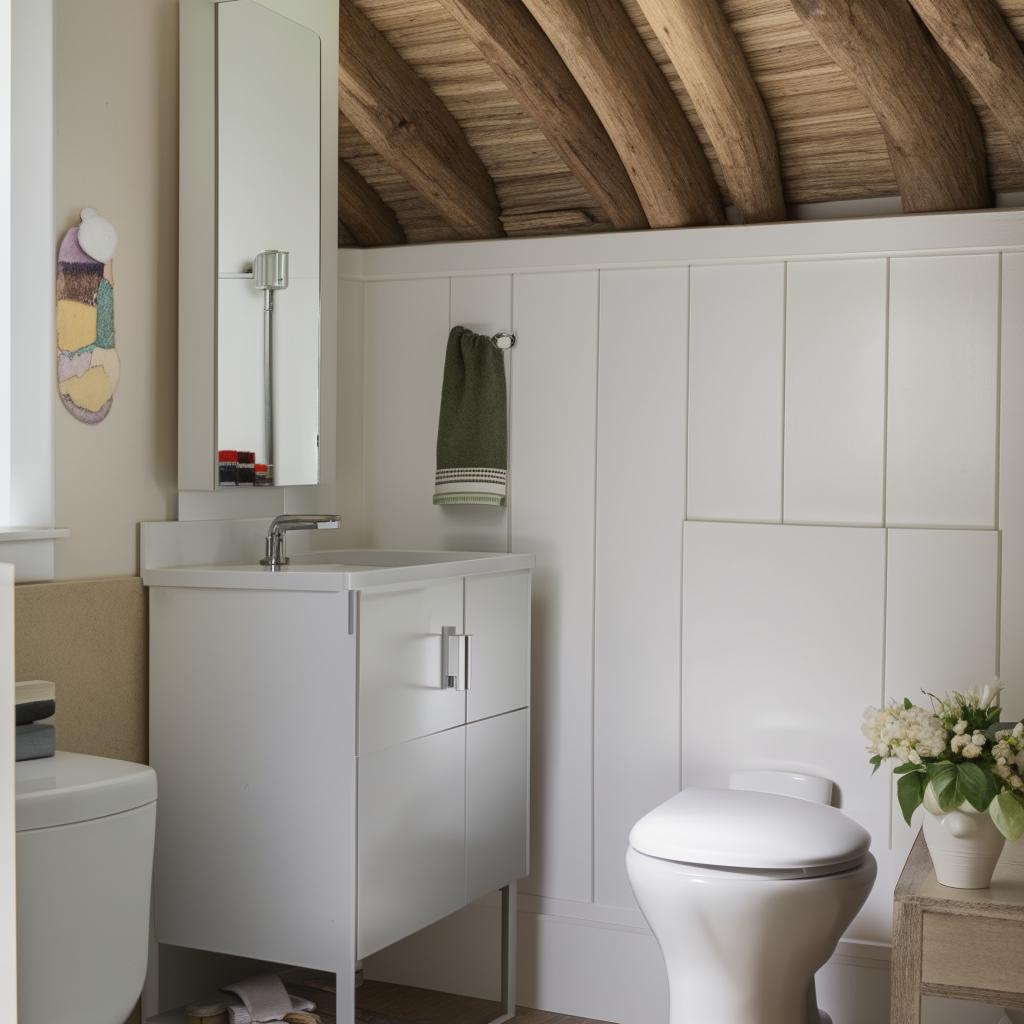 A 5ft x 5ft bathroom equipped with a commode and basin