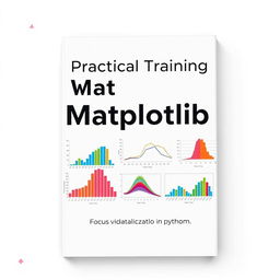 A sleek and modern book cover design for a practical training guide on Matplotlib