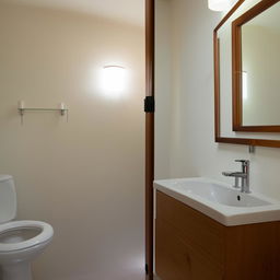 A 5ft x 5ft bathroom equipped with a commode and basin