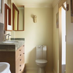 A 5ft x 5ft bathroom equipped with a commode and basin