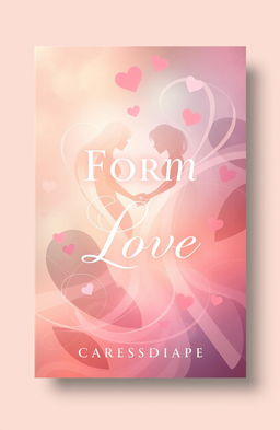 An enchanting and artistic book cover design for a novel titled 'Form of Love' by caressdiape_