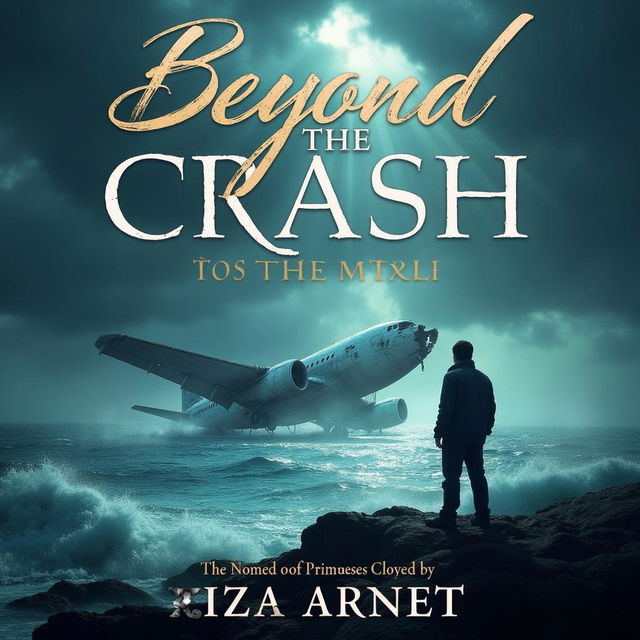 A dramatic book cover design for a novel titled 'Beyond the Crash'