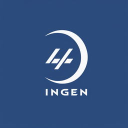 A modern and minimalist logo for 'Ingen', rendered in high-definition digital art