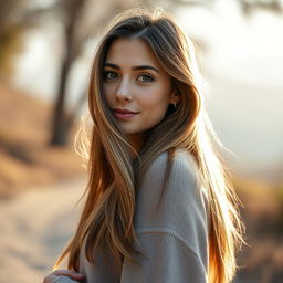 A 33-year-old woman with a natural style and light skin, featuring minimal makeup