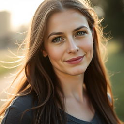 A 33-year-old woman with a natural style and light skin, featuring minimal makeup