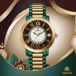 This digital art image celebrates Akshaya Tritiya with Just In Time's exclusive range of luxury watches